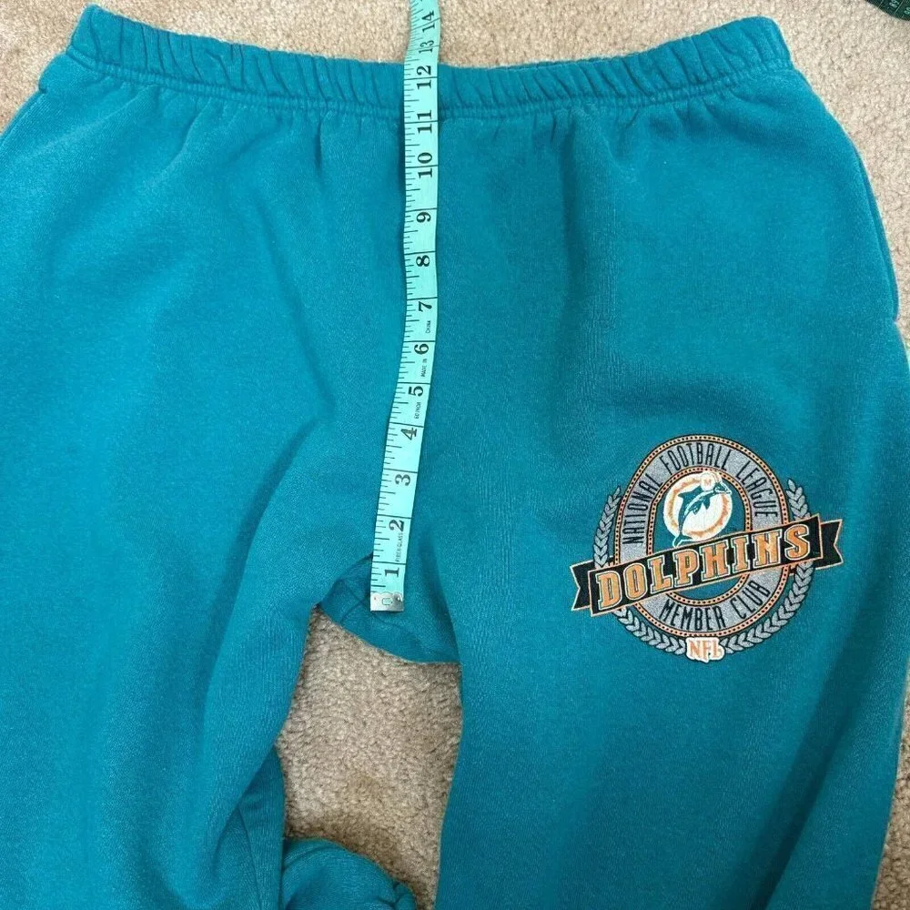 Vintage Nutmeg Mills Miami Dolphins Team NFL Collection Jogger Sweatpants Size L